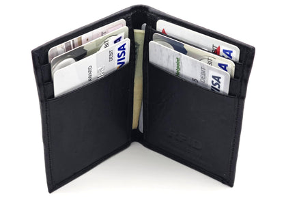 BLB Technologies LLC Slim Front Pocket Wallet for Men – Genuine Leather Minimalist Wallet, RFID Blocking, Holds Cards & Cash, Compact Everyday Carry