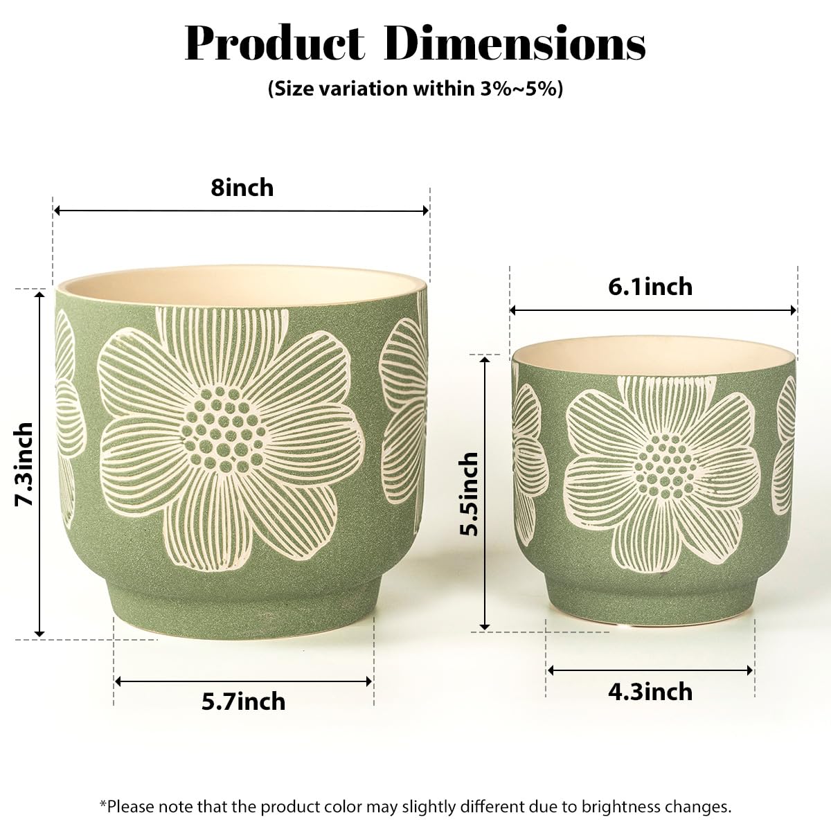 YBX YIBOXUAN Glazed Terracotta Pots and Sand Glazed Ceramic Pots