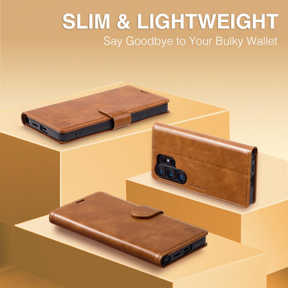 FLIPALM Wallet Case for Samsung Galaxy S26 Ultra 6.9", RFID Blocking Credit Card Holder, PU Leather Folio Flip Kickstand Protective Shockproof Cover for Galaxy S26 Ultra (Grayish-Brown, S26 Ultra)