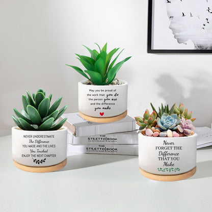 MBRUH Thank You Gifts for Coworker, Funny Plant Pot for Succulent, Flower Cactus Planter Gift, Going Away Farewell Appreciation Gifts for Women Men Boss Manager Teacher (Plants Not Included)