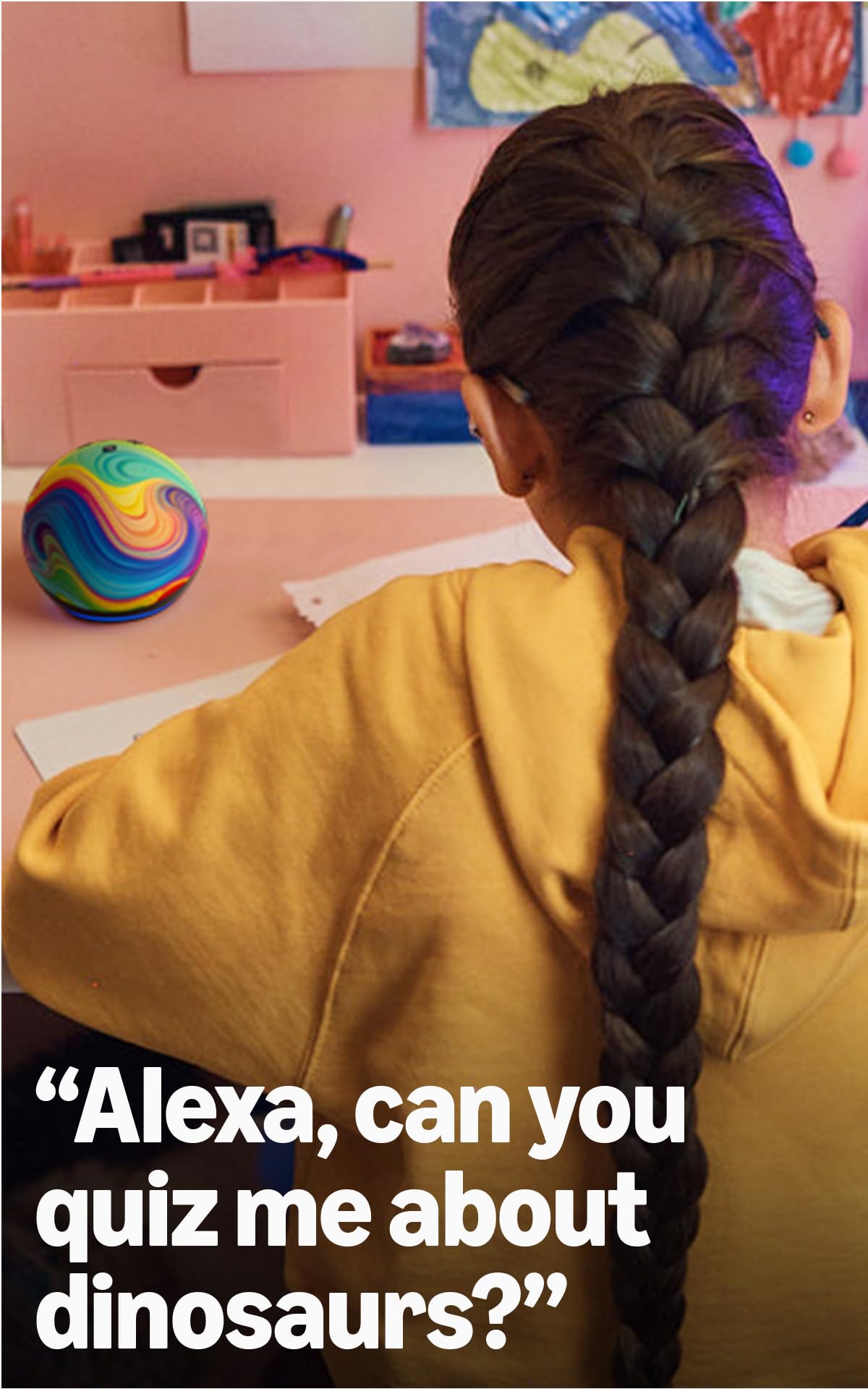 Amazon Echo Dot Kids (newest model), Smart speaker to enjoy age-appropriate audiobooks, interactive games and Alexa+ experiences to create and learn, Dragon design