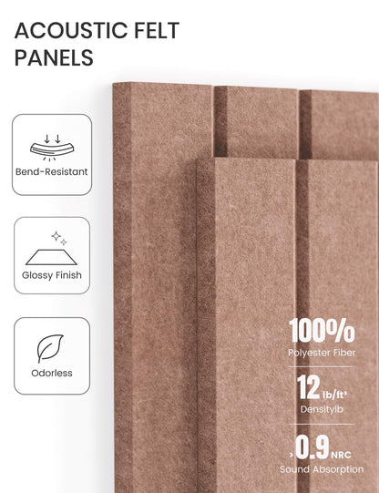 Large Felt Bulletin Board 48" x 36" Cork Board Alternative-12 Pack with 70 Safe Removable Adhesive Tabs, Felt Boards for Walls Bulletin Boards for Home Office Classroom Pin Board-Terracotta