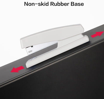 Deli Stapler, Desktop Staplers with 640 Staples, Office Stapler, 25 Sheet Capacity, White