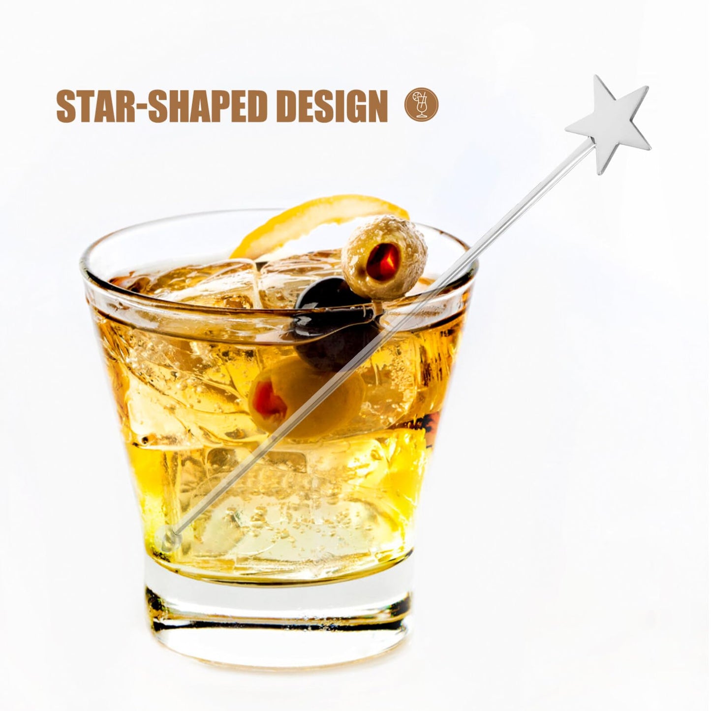 Alipis Stainless Steel Stirring Rods 7.4 Inch Long Metal Swizzle Sticks for Cocktails Coffee and Beverages Reusable Bar Party Drink Stirrers Set of 5