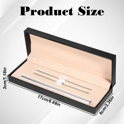Alrhso Pen Gift Box Empty Leather Pen Box Gift Long Single Pens Cases Fancy Rectangle Sketching Collection Boxes for Women Men Birthday Business Office Supplies, Black