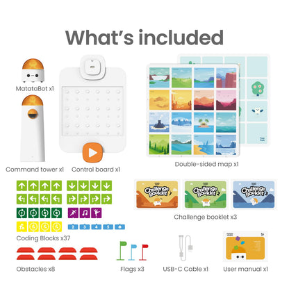 MatataStudio Coding Robot Set for Kids Ages 4+, STEM Robotics for Toddles to Learn Early Programming, Educational Toy for Homeschool & Classroom Ages 4-10