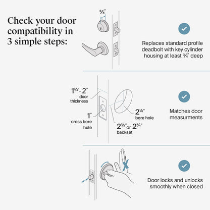 Level Bolt Smart Deadbolt - Make Your Lock Smart & Keep Your Existing Hardware and Keys - Keyless Entry via Level App (iOS & Android) - Works with Apple Home