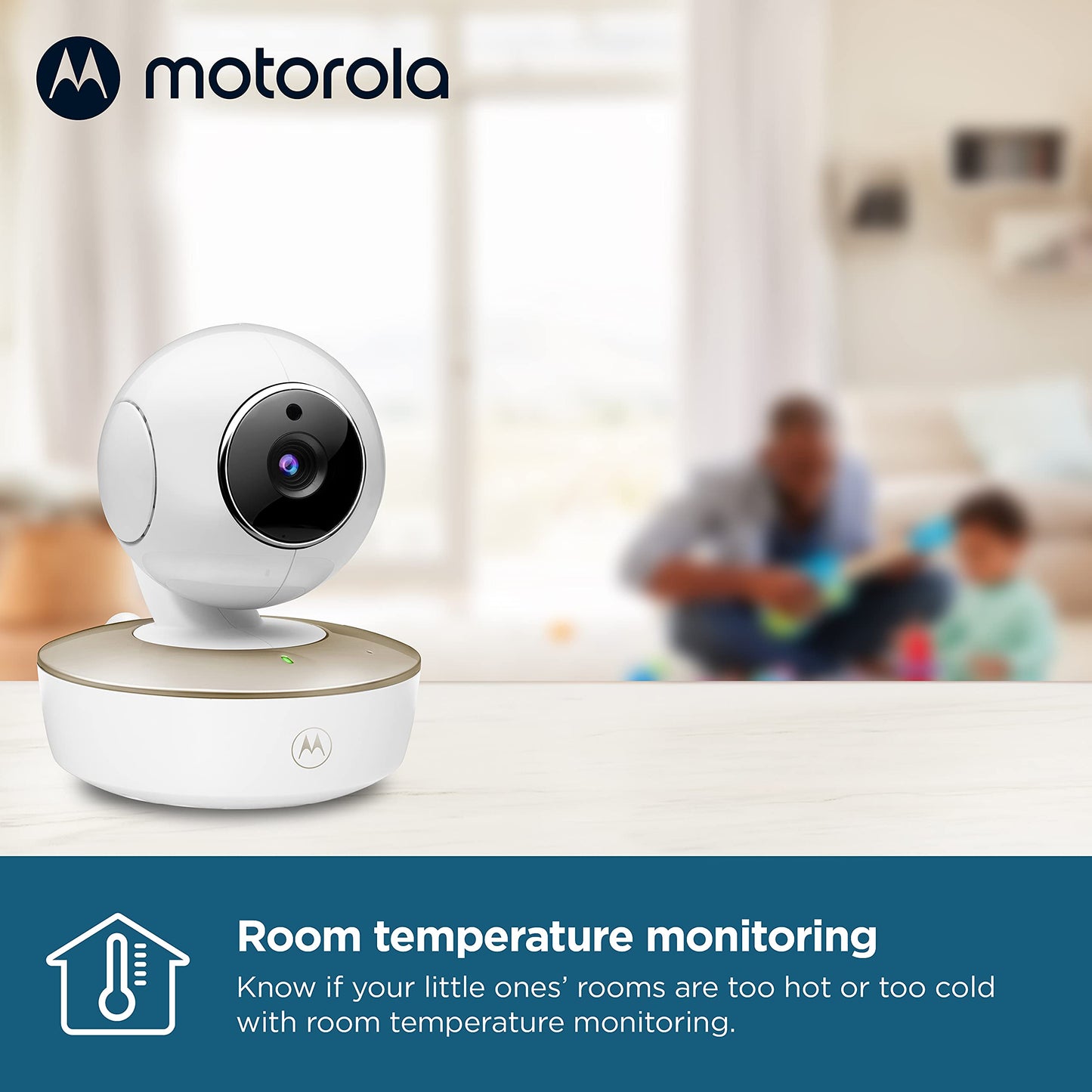 Motorola Nursery VM50G HD Wireless 2-Camera Video Baby Monitor, 5" Screen, 1000ft Range, 2-Way Audio, Pan/Tilt/Zoom, Split Screen, Night Vision