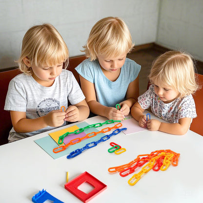 Suwimut 1000 Pieces Plastic C-Clip Hooks Chain Links, Interchangeable Rainbow C-Links Kids Learning Toys for Classroom Preschool, Sugar Glider Swing Climbing Cage Toys for Small Pet Rat Parrot Bird