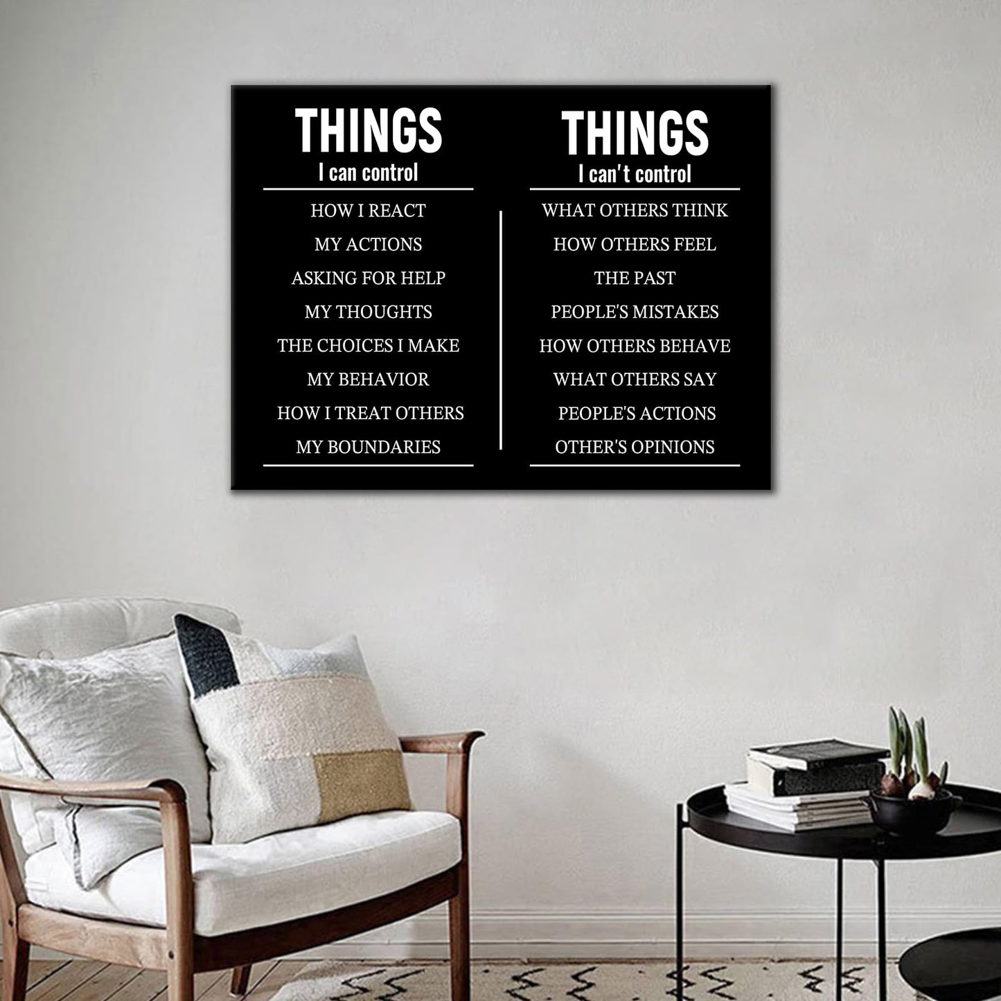 Inspirational Wall Art Poster Print Motivational Canvas Office Wall Decor Positive Picture Quotes Modern Inspiring Theme Painting for Living Room Gym Classroom Stretched and Framed [18''Wx24''H]