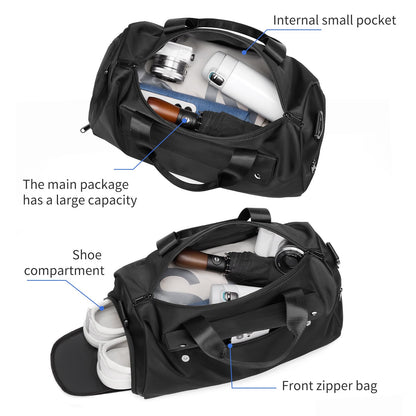 reeyee 13L Small Gym Bag for Men，personal item Travel Mini Duffel Bags with Shoe Compartment, carryon satchel plane bags，840D Cordura Water-Resistant