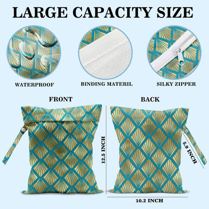 zcyxuuw Beach Bags Waterproof Sandproof Art Deco Wet Dry Bag Wet Clothes Bag With Zipper Pool Bags for Women Swimsuits Travel