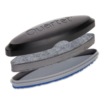 Quartet Eraser, Premium, 3-In-1, Whiteboard/Chalkboard, Magnetic, 6-1/2"x1-3/8", Black (BFEB3)