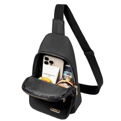 Cross Body Bag Sling Backpack Fanny Pack Small Crossbody Bags for Women Trendy - Black