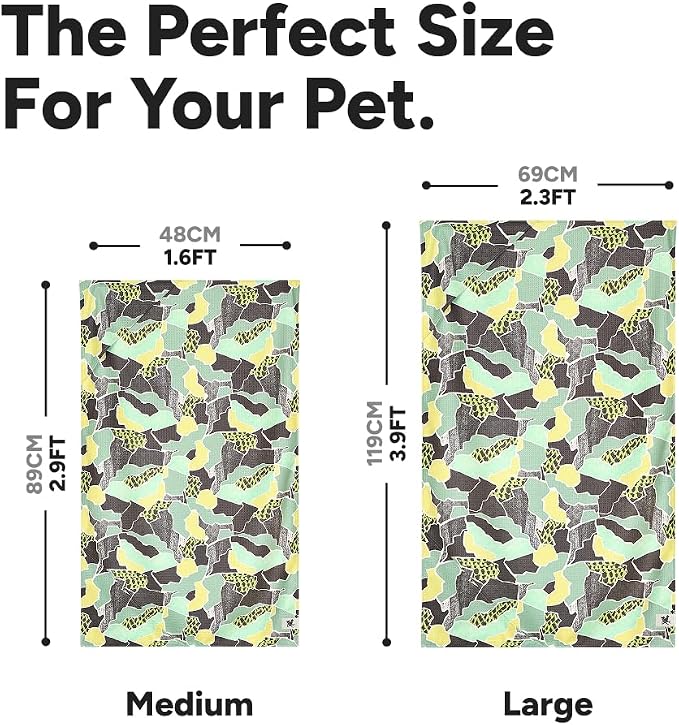 Dock & Bay Pet Towel - Super Absorbent & Quick Drying Dog Towels with Bag - 100% Recycled - Undercover Walkies, Large (120x70cm, 47x27)
