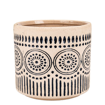 Chonsun Ceramic Planter 4 Inch Plant Pots Indoor Outdoor Succulent Plant Pot Flower Pots Mid-Century Planter Ceramic Pot