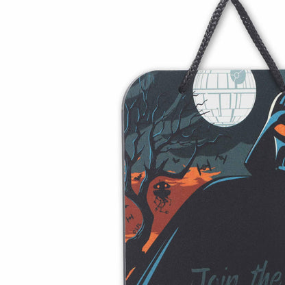 Disney Star Wars Darth Vader Ghoul-actic Empire Hanging Metal Sign - Fun Star Wars Halloween Decoration for Home