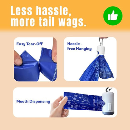 Compostable Dog Poop Bags BPI Certified Biodegradable Pet Waste Bags Leak-Proof Thickened and Opaque Eco Design (16 rolls 240 bags)