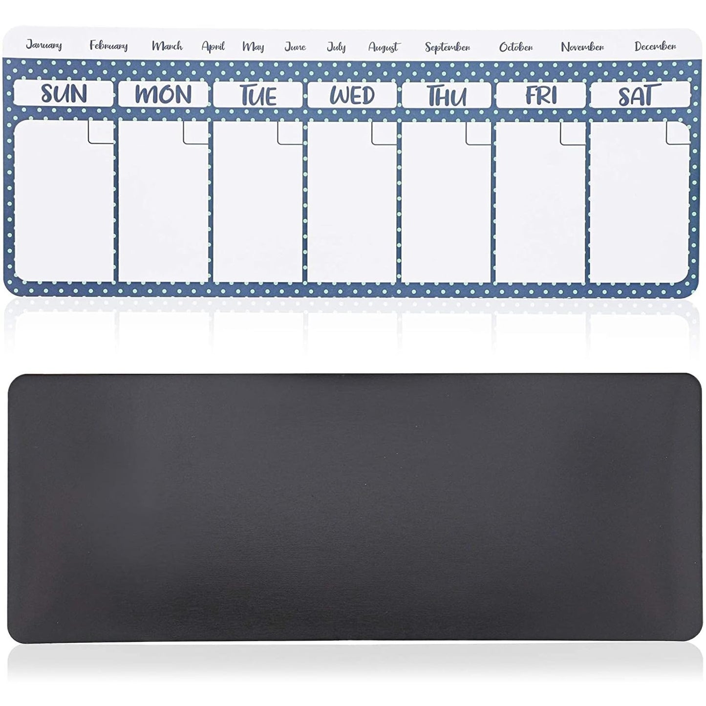 Juvale Magnetic Fridge Calendar, Dry Erase (11 x 4.2 Inch, 4 Pack) - Magnetic Calendar for Refrigerator