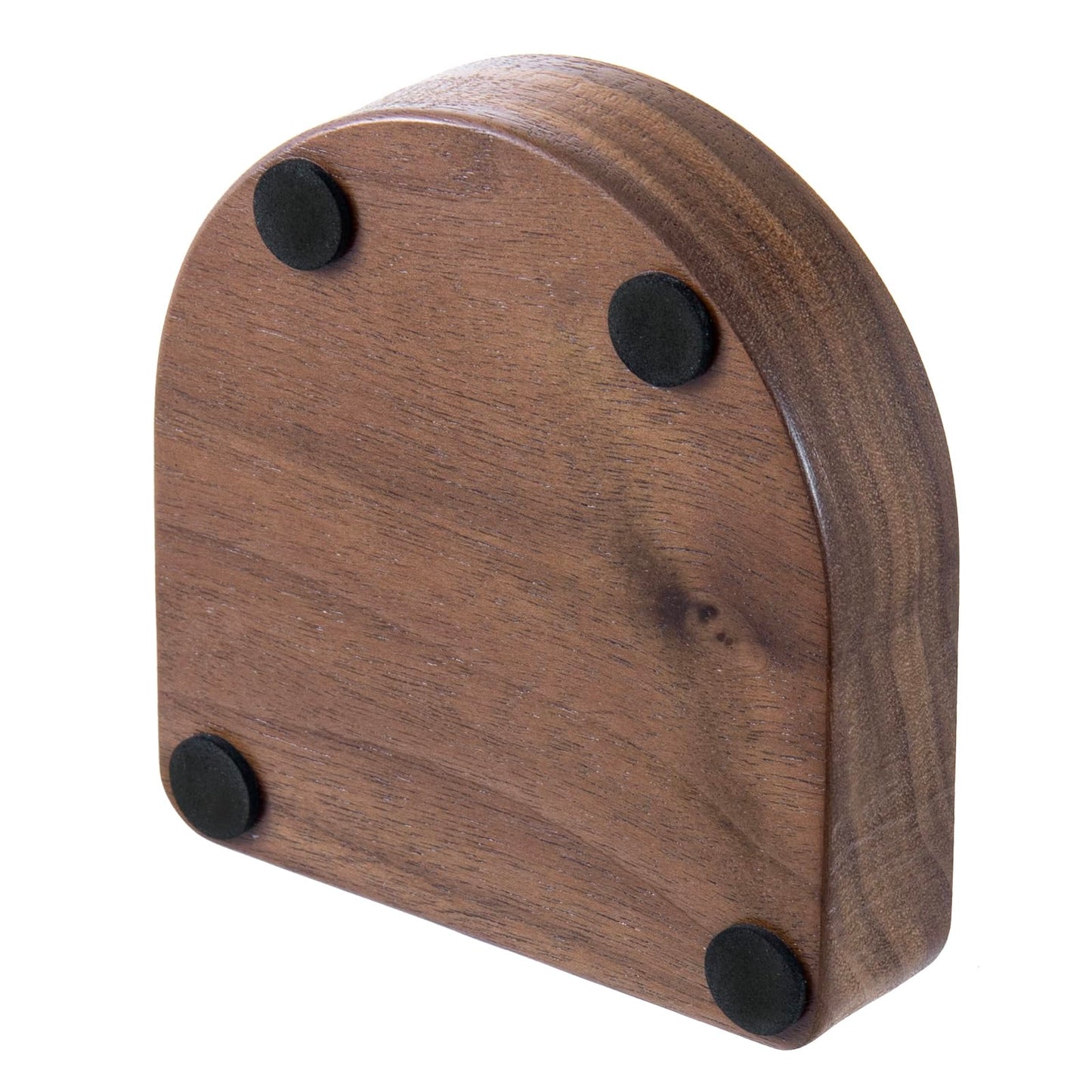 MyGift Dark Walnut Solid Wood Tabletop Guest Party Cup Holder Dispenser with Marker Pen Slots
