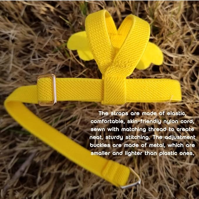 Adjustable Bird Harness with Elastic Leash, Pet Parrot Harness and Leash, Adjustable Training Design Anti-Bite, Bird Nylon Rope with Cute Wing for Conure (Green,XXL)