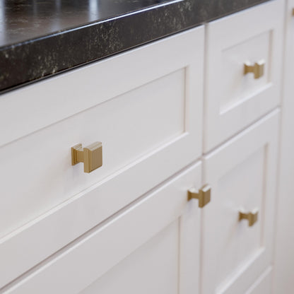 Franklin Brass 10 Pack Champagne Bronze Gold Cabinet Knobs 1 inch (25mm) Kitchen Cabinet Handles and Drawer Knobs for Cupboards, Dressers, Furniture, Bathroom Vanity |Stepped
