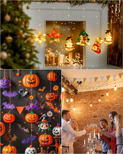 Adhesive Ceiling Hooks for Hanging Decor：20 Pack No Drill Small Drop Ceiling Hanger Strips for Decorations - Clear Decorative Ceiling Clips for Classroom Bedroom Room Party Halloween Christmas