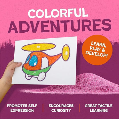 Hygloss Colored Sand for Crafts - 1 lb Bottle, Pink and Red - Vibrant Colorful Fine Sensory Play Sand Art Kits for Kids - Classroom Activities for Children 3 4 5 6 7 8 9 10 11 12 - Safe for Ages 3+