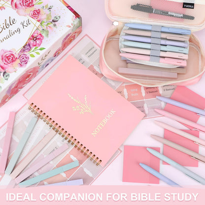 Bible Study Supplies, Bible Journaling Kit, Bible Study Kit for Women, Aesthetic Book Annotation Kit, Bible Study Tools, Christian Gifts for Women, Christmas Gift
