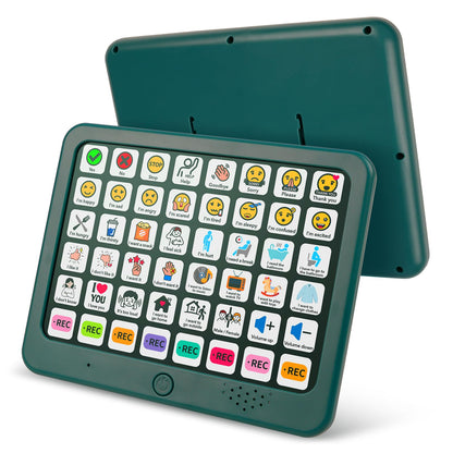 SKDTAZRZ AAC Device for Autism & Nonverbal Kids and Adults, 37 Preloaded Buttons + 8 Recordable Keys, Communication Board for Speech Therapy & Special Education, Home & School Use, Male/Female Voice