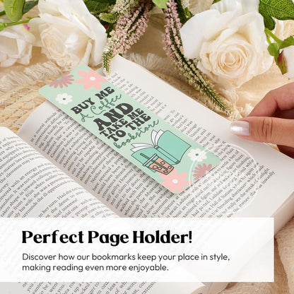 KACIOLA STUDIO 100PCS Bookmarks for Women, Booklovers Theme Paper Bookmarks Bulk 6" x 2" Cute Book Marks for Reading Book Lovers Students Schools Gifts (Booklovers)