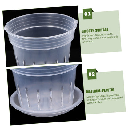 YARNOW 1 Set Phalaenopsis Hard Planting Cup Flower Pots Indoor Pots for Succulents Green Decor Orchid with Holes 8 Inch Slotted Orchids Planter Flower Plant Container Plant Cups Food