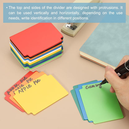 PATIKIL Trading Card Dividers, 100 Pcs Index Card Football Card Sorter Storage Boxes Organizer Tray Accessories for Sports Game Baseball Card, 10 Colors