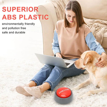 Game Show Buzzer, Sound Button Mischief Gifts Universal Pet Training Low Power Consumption Press Type Funny for Study Office Home