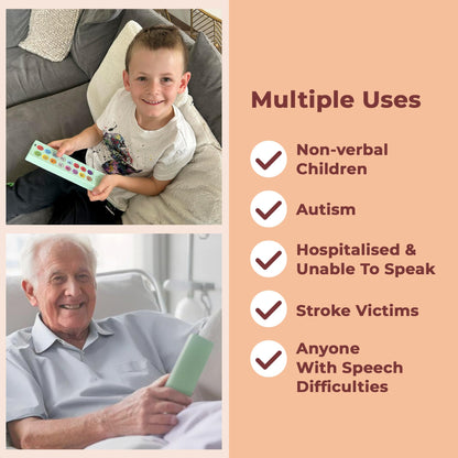 AAC Communication Device Autism Speech Therapy Tools. Non Verbal Communication Devices for Kids & Adults. Programmable Autism Aide. Alternative to PECS Cards. Nonverbal Special Needs Must Haves
