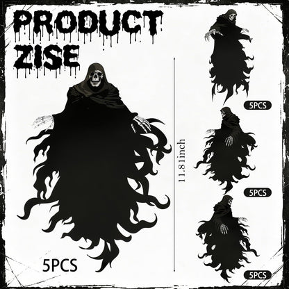 Preboun 20 Pcs Grim Reaper Hanging Decorations Magical Wizard Party Decorations Wizard Theme Birthday Paper Ceiling Streamers Spooky Ornaments for Kids School Classroom Birthday Halloween