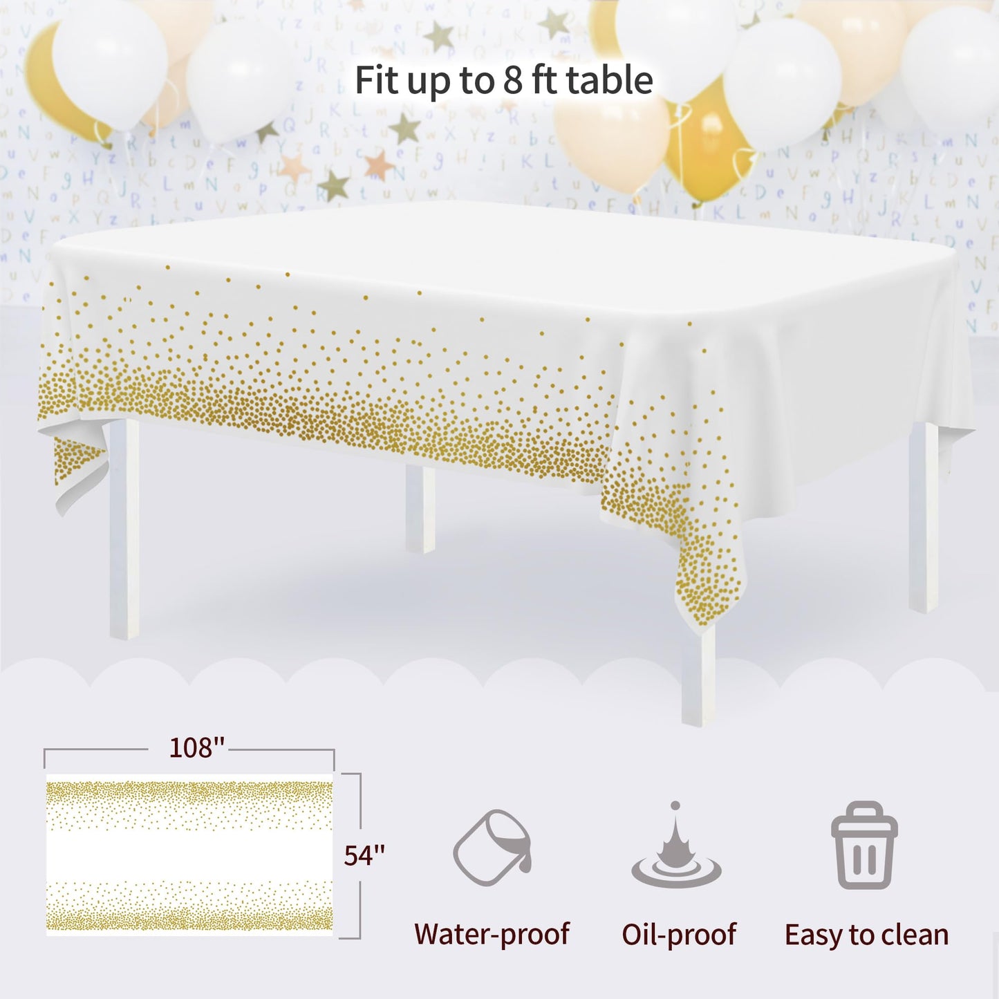 Pack of 11 NWK Cake Stand Set, with 3 x Two-Tier and 3 x Three-Tier Cupcake Stands, 4 x Appetizer Trays, 1 x Tablecloth for Birthday Bridal Baby Shower Party (White)