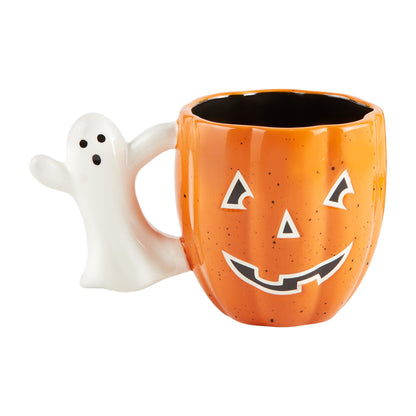 Mud Pie Glow In The Dark Mug, Pumpkin, 16oz