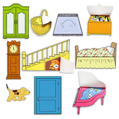 Thryvomniq Wheres Spot Felt 10 Pcs Board Stories Pieces Set Story FeltsKindergarten Storytelling Felt Toys Flannel Board Stories for Preschool