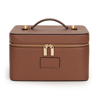 HiTotes Makeup Bag Large Vanity Case for Women Travel Cosmetic Bag Makeup Case Organizer Leather Travel Toiletry Bag