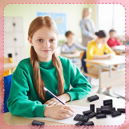 Resurhang 180 Pcs Erasers Bulk for Kids Inspirational Pencil Erasers Bulk for Drawing Motivational Big Eraser School Supplies for Classrooms Back to School Office (Motivational,Black)