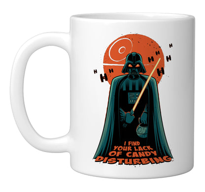 Star Wars Darth Vader Halloween Lack of Candy Disturbing Ceramic Mug, White