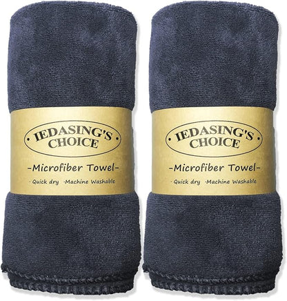 IEDASING'S CHOICE Dog Towel 2 Pack Super Absorbent Quick Drying Microfiber Towel Soft for Dog Bath & Puppy Grooming, Multi-Use, Grey