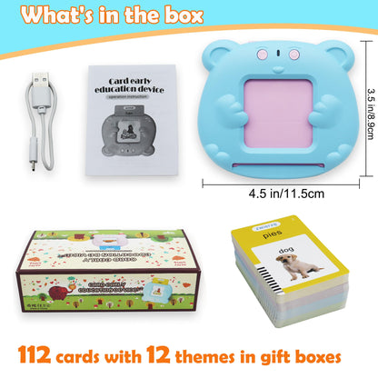 MAYAPHILOS 224 Sight Words Polish and English Talking Flash Cards Fun Polish Language Learning Toys for Kids, Learn Polish for Toddlers Sensory Preschool Educational Birthday Gifts