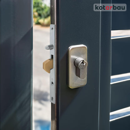 KOTARBAU® Hook Lock Sliding Gates 72/30 Mortise Lock Guide Pin Sliding Door Lock Hook Latch Lock Corrosion Resistant Strike Plate Entrance Gate
