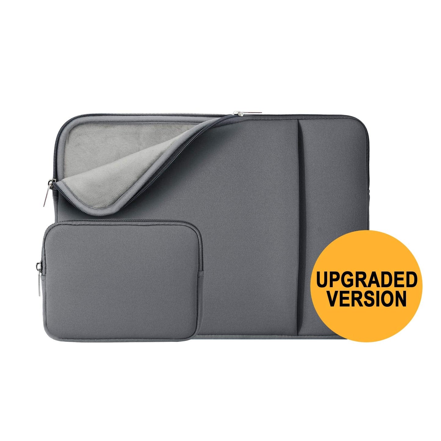 RAINYEAR 13 Inch Laptop Sleeve Compatible 13.3" MacBook Air/Pro M1 M2 M3 M4 A3240 A3113 A2681 A2337 A1932 A2179 A2338 A1706 A1708 Case Bag with Front Pocket Accessories Pouch (Red, Upgraded Version)