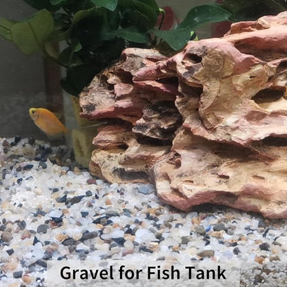 FANTIAN 2 lbs Natural Mixed Color Pea Gravel Pebbles, 3/8 inch Decorative Rocks for Succulents, Pebbles for Indoor Plants, Vases, Aquarium Gravel, Top Dressing, Outdoor Decorative Stones