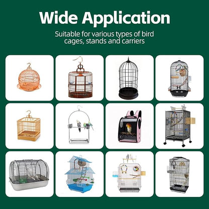 MANON ROSA Bird Cage Liner Papers,100pcs Disposable Non-Woven Parrort Cage Liner, Precut Absorbent Leakproof Bird Carrier Cleaning Birdcage Accessories (Square (15.7''L×15.7''W))