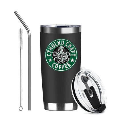 TSLOVER 20 Oz Cthulhu Craft Coffee Stainless Steel Insulated Tumbler,Funny Octopus Travel Coffee Mug for Hot or Iced Drinks,Gothic Horror Cthulhu Gifts for Women Men Friends Fans
