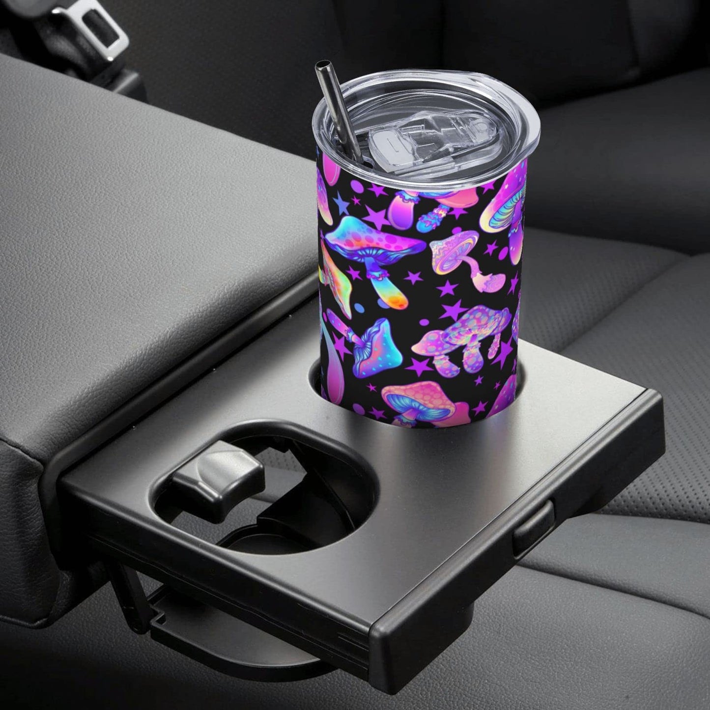 Siiuuol Rainbow Mushrooms Magic Tumbler with Lid and Straw - Gifts For Women Men 20 Oz Stainless Steel Cup Hippie insulated Travel Coffee Mug Home Office